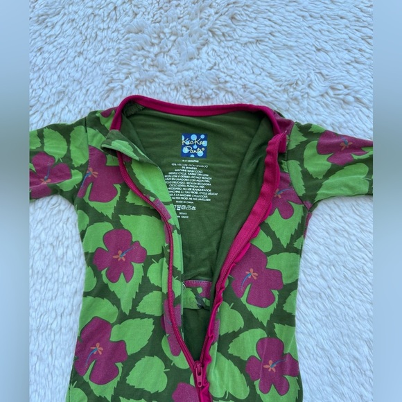 Girls 0-3 months Kickee pants bamboo pajamas - Picture 3 of 4